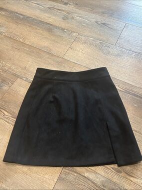 Skylar + Madison Black Mini Skirt with Clean A-Line